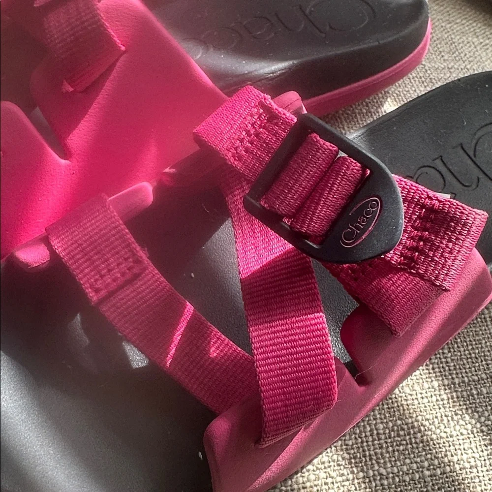 Chaco Magenta Dual-Strap Slide Sandals